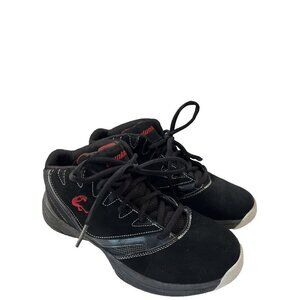 Mens Dunkman Shaq Basketball Shoes Black Suede Athletic Lace Up Sz 8